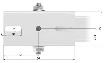 Suport montare carcase camere supraveghere pe stalp BRP-20W