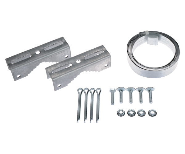 Set bride fixare pe stâlp cu bandă metalică BRU-2