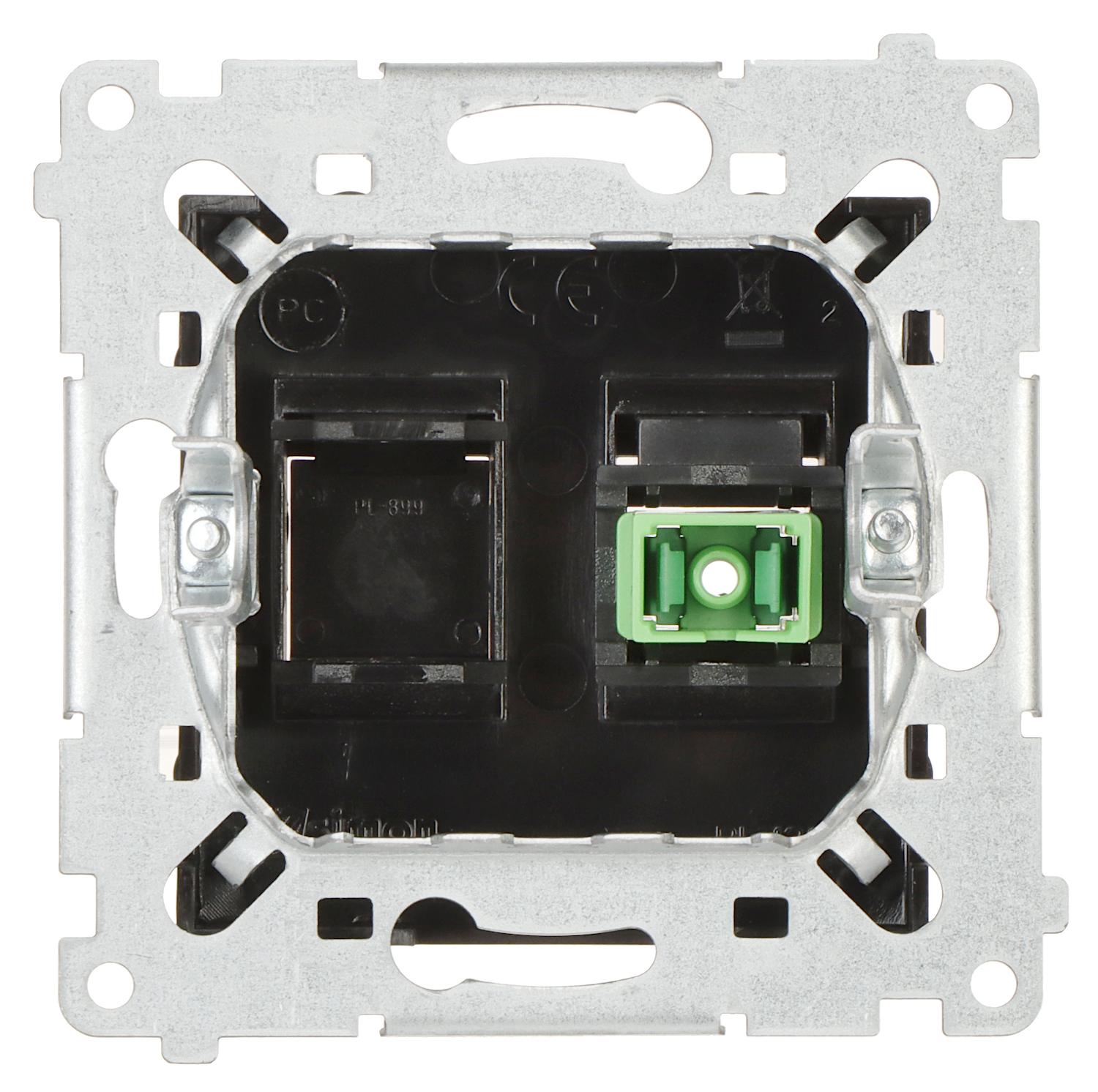 Priză perete Fibră optică simplă SC/APC singlemode neagră Kontakt