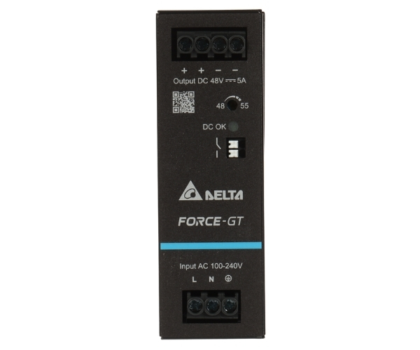 Sursă alimentare 48V/5A cu montare șină DIN Delta DRF-48V240W1GBA FORCE-GT Sursă alimentare 48V/5A cu montare șină DIN Delta DRF-48V240W1GBA FORCE-GT