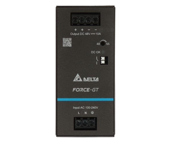 Sursă alimentare 48V/10A cu montare șină DIN Delta DRF-48V480W1GBA FORCE-GT Sursă alimentare 48V/10A cu montare șină DIN Delta DRF-48V480W1GBA FORCE-GT