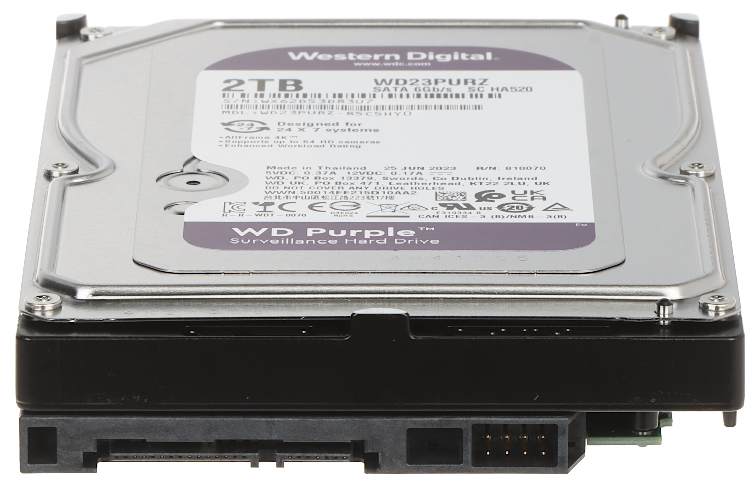 Hard disk 2TB WD23PURZ 2TB 24/7 Western Digital pt supraveghere