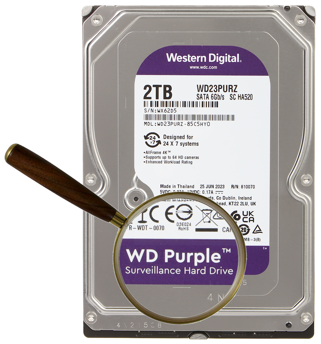 Hard disk 2TB WD23PURZ 2TB 24/7 Western Digital pt supraveghere