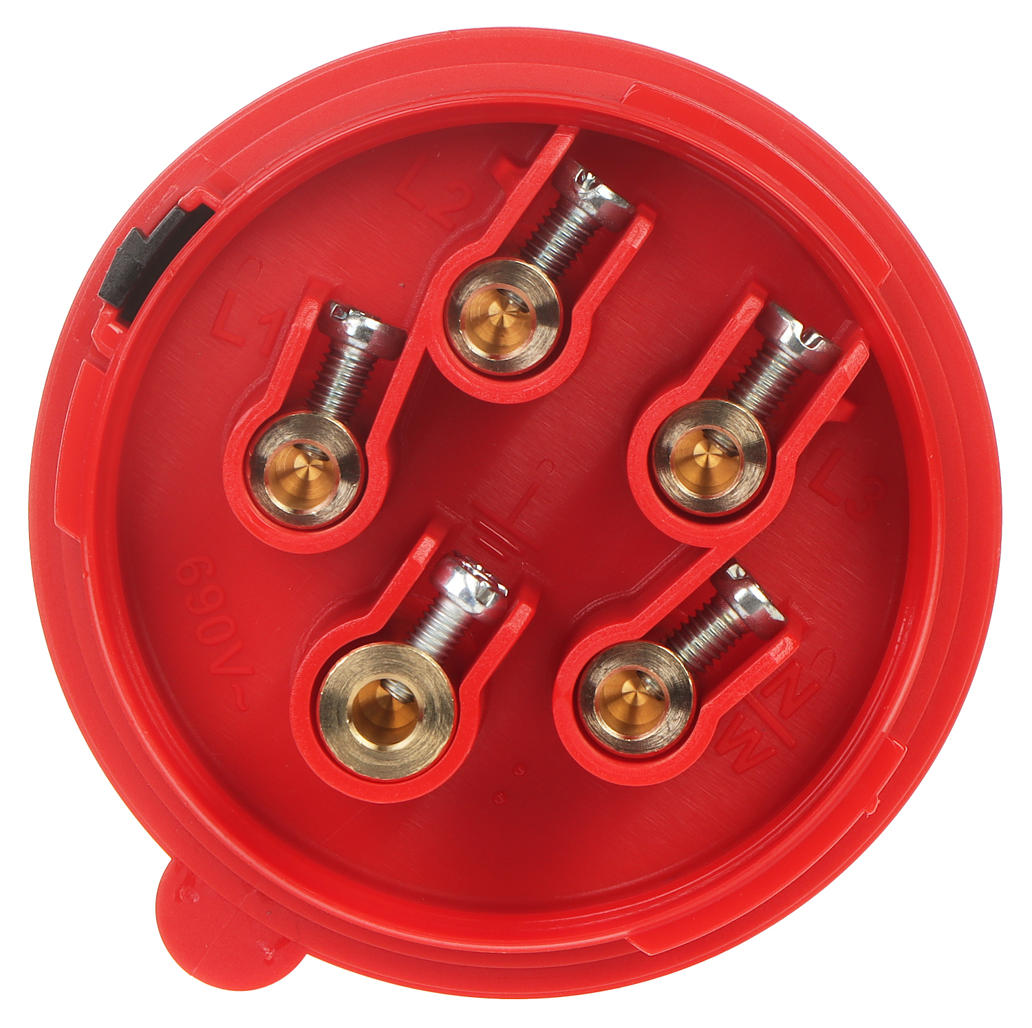 Priză industrială trifazică PCE-0256 400V/32A 5P 6H IP44/IP54