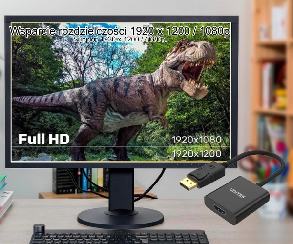 Convertor displayport la HDMI FullHD Unitek Y-5118DA