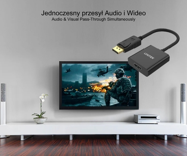 Convertor displayport la HDMI FullHD Unitek Y-5118DA