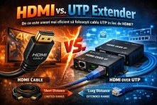 HDMI vs. UTP Extender. De ce este uneori mai eficient să folosești cablu UTP în loc de HDMI?