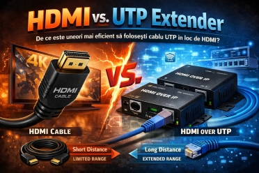 HDMI vs. UTP Extender. De ce este uneori mai eficient să folosești cablu UTP în loc de HDMI?